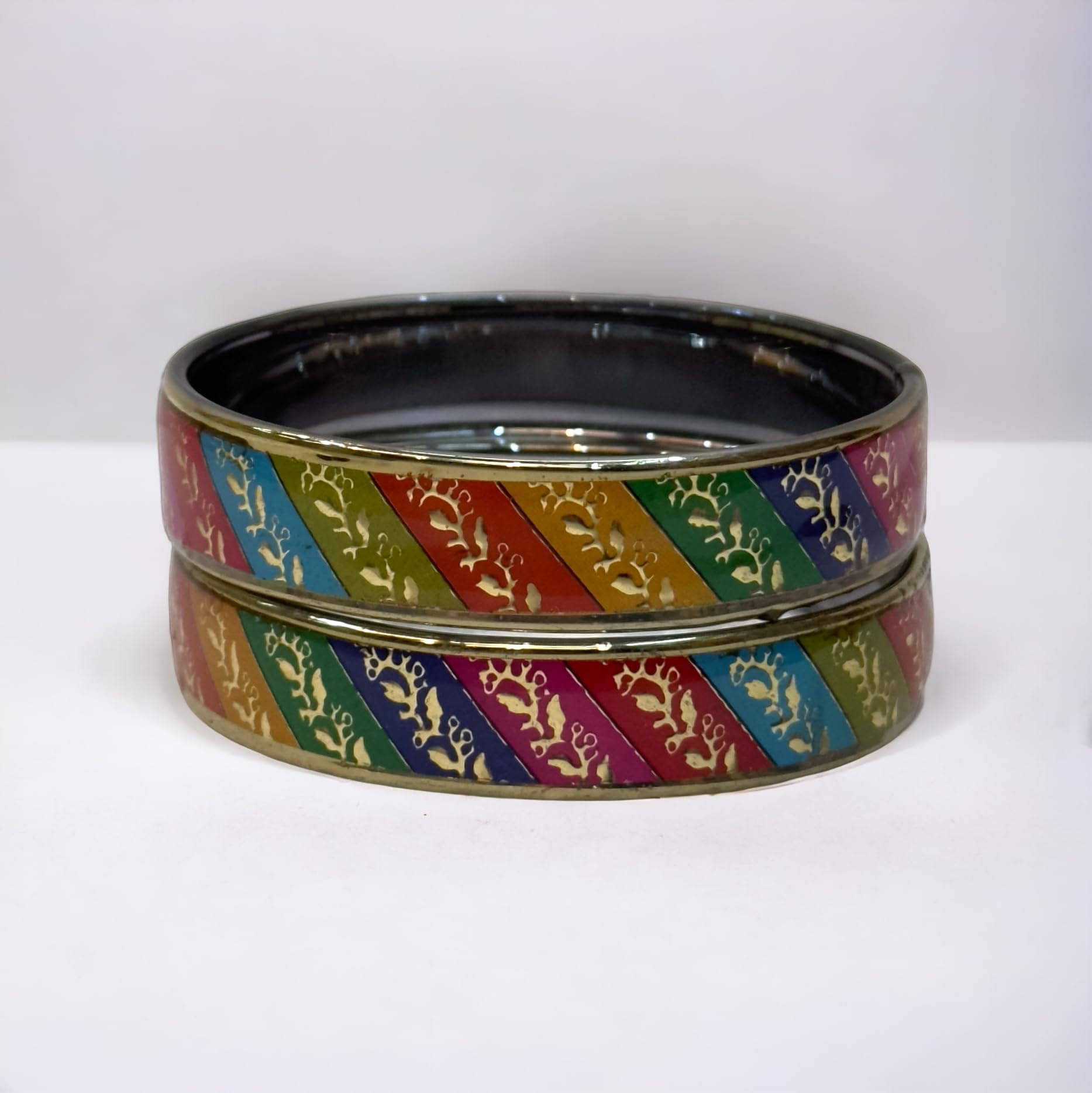 Plane Laminated Glass Bangle For Women (Combo Pack)